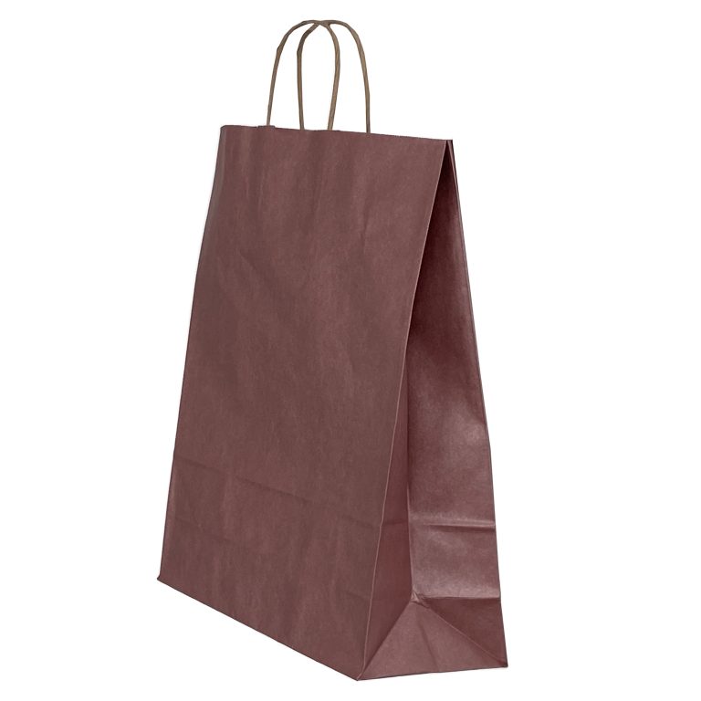 Punga Hartie Maner Rasucit 26 X 12 X 35cm Mov/Maro Papiroti