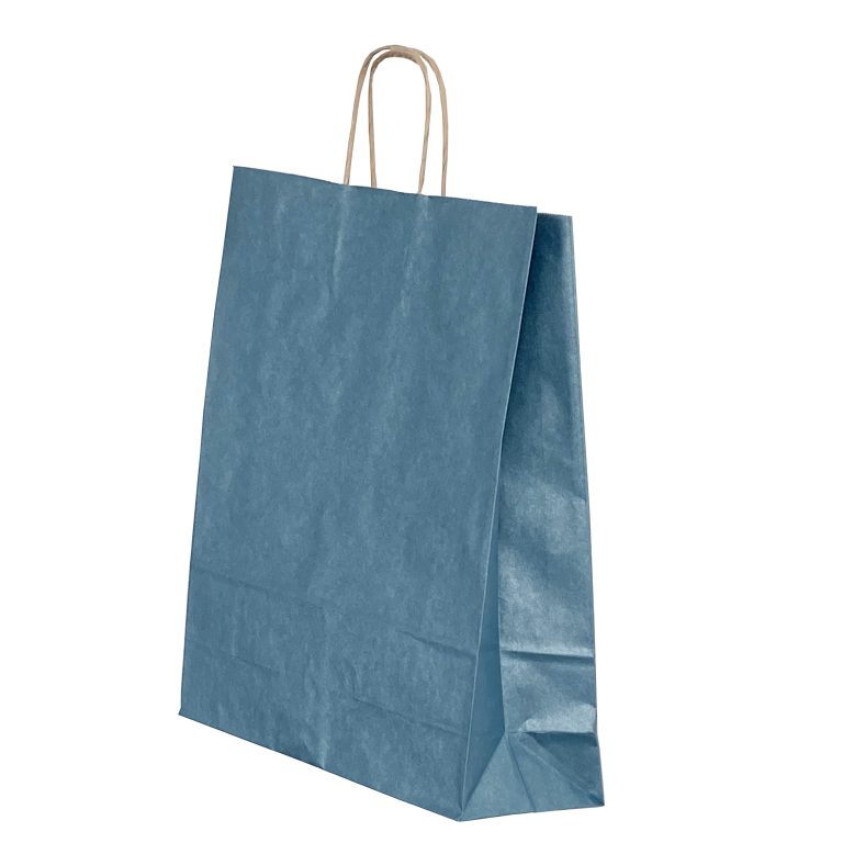 Punga Hartie Maner Rasucit 26 X 12 X 35cm Albastru/Maro Papiroti