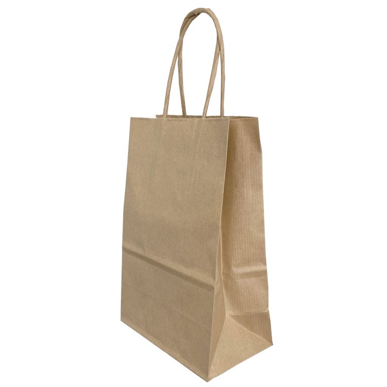 Punga Hartie Maner Rasucit 14 X 8 X 21cm Maro/Maro Papiroti