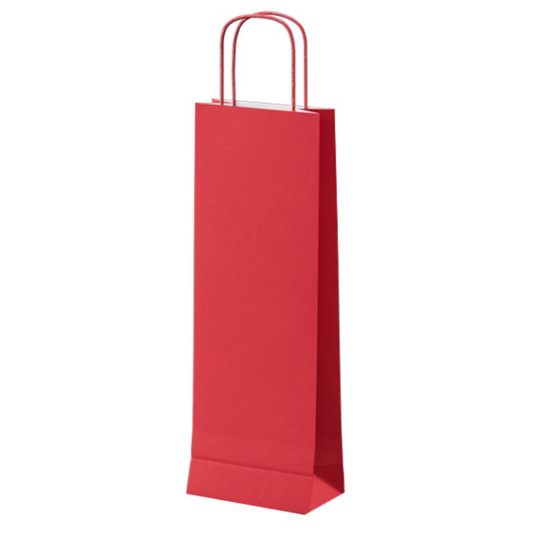Punga Hartie Sticle Maner Rasucit 14 X 8 X 39cm Rosu/Alb Papiroti