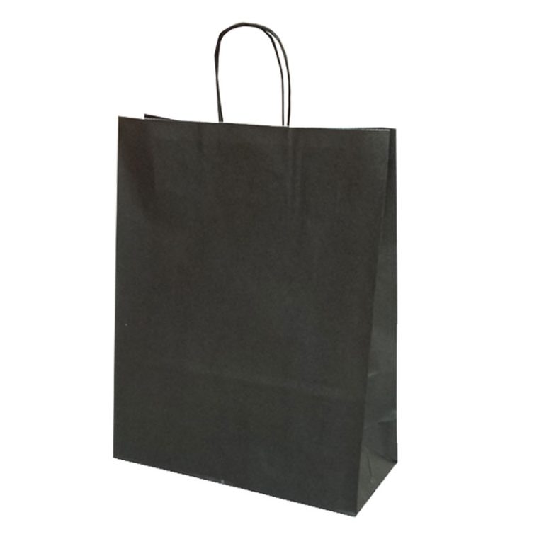Punga Hartie Maner Rasucit 22 X 10 X 31cm Negru/Alb Papiroti