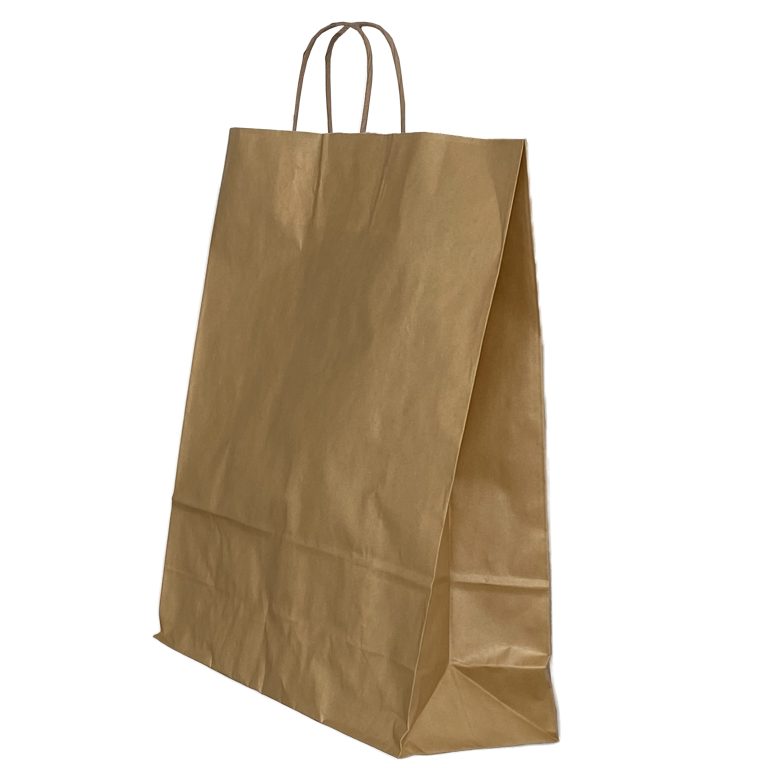 Punga Hartie Maner Rasucit 32 X 12 X 41cm Auriu/Alb Papiroti