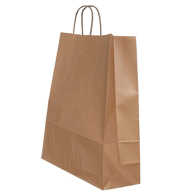 Punga Hartie Maner Rasucit 26 X 12 X 35cm Bronz/Alb Papiroti