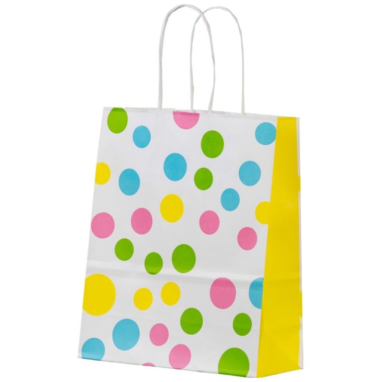 Punga Hartie Maner Rasucit 22 X 10 X 31cm Alb Confeti Papiroti