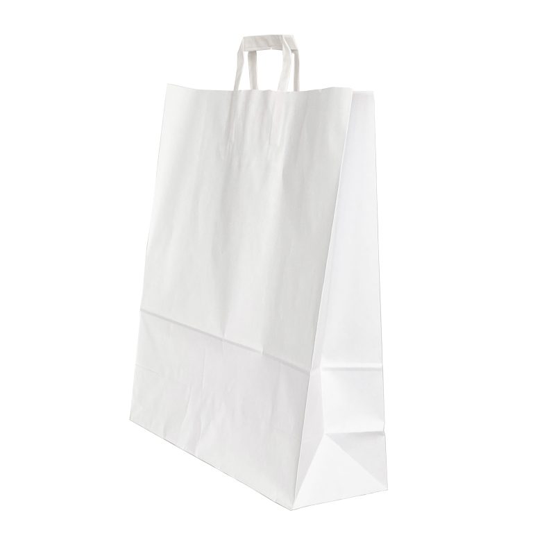 Punga Hartie Maner Lat 45 X 17 X 48cm Alb/Alb Papiroti