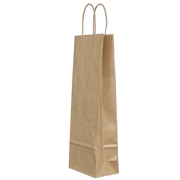 Punga Hartie Sticle Maner Rasucit 14 X 8 X 39cm Maro Dungi/Maro Papiroti
