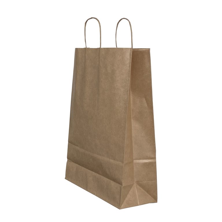 Punga Hartie Maner Rasucit 32 X 12 X 41cm Maro/Maro Papiroti