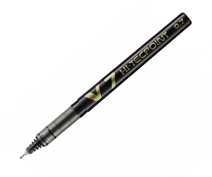 Roller 0.7mm V7 Negru Hi-Tecpoint Pilot