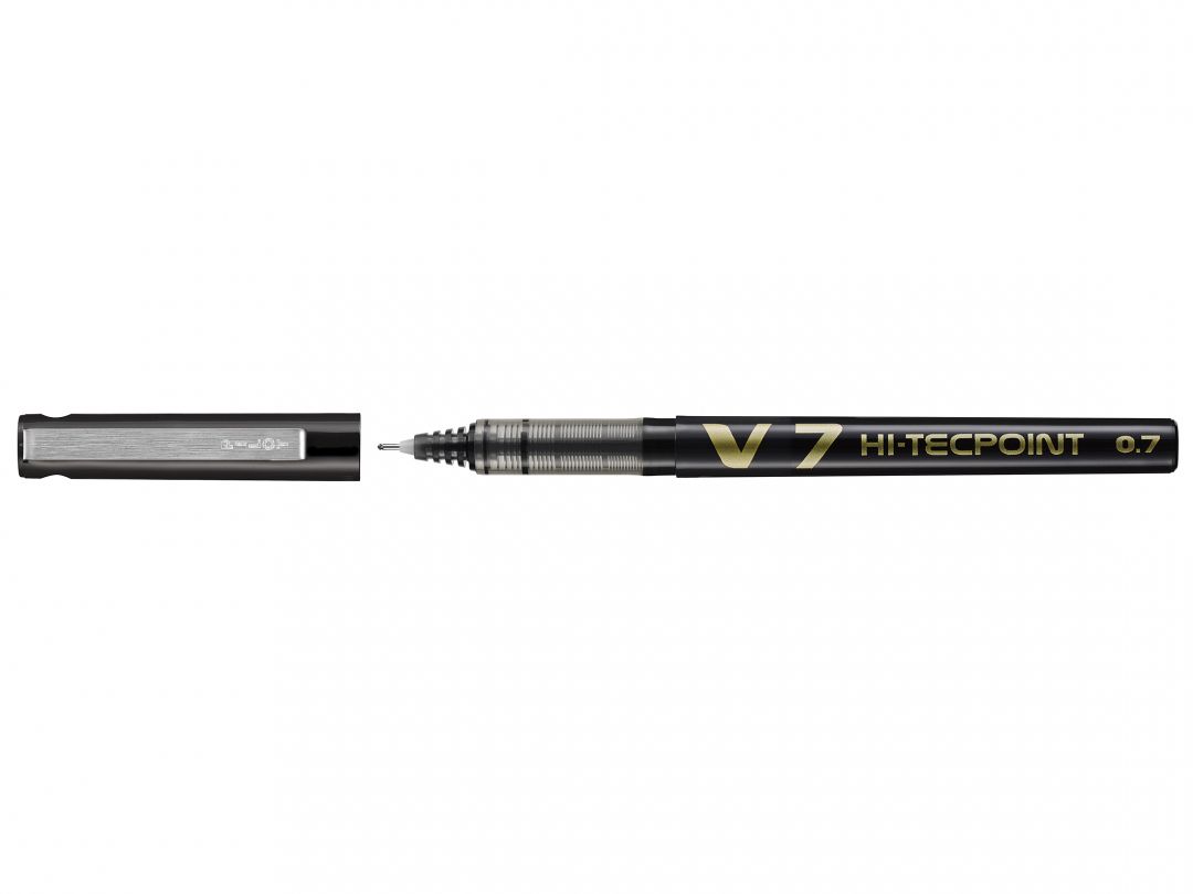 Roller 0.7mm V7 Negru Hi-Tecpoint Pilot