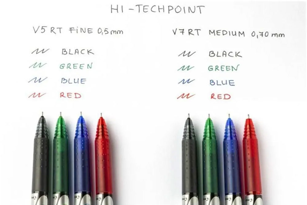 Roller 0.5mm V5 Albastru Hi-Tecpoint Retractabil Pilot