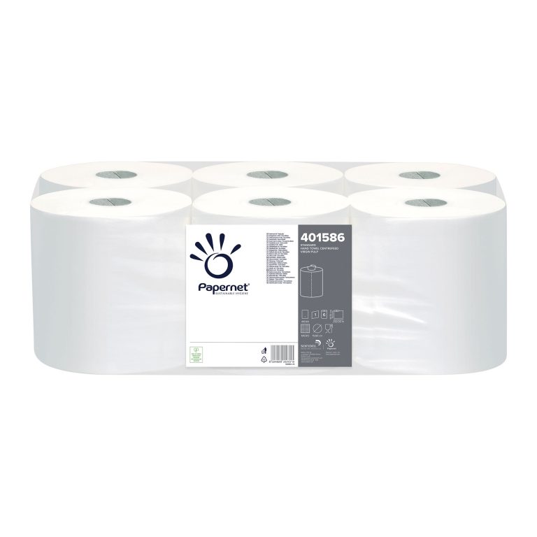 Prosop Hartie Alb Rola 1Str 292M 6/Set Premium Papernet