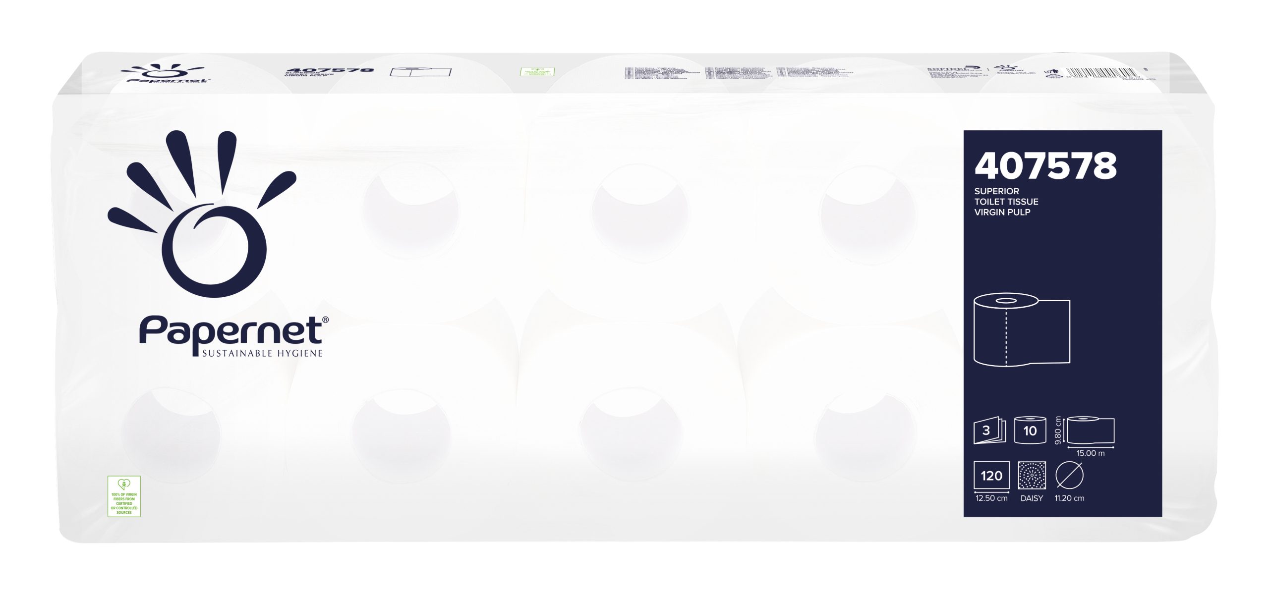Hartie Igienica Alba 3Str 10/Set Papernet