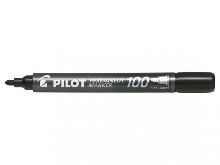 Marker Permanent Negru Varf Rotund 3mm 100 Pilot