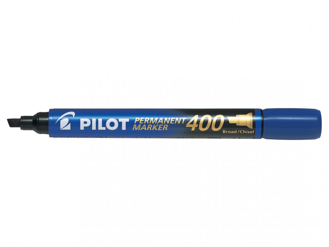 Marker Permanent Albastru Varf Tesit 4mm P400 Pilot