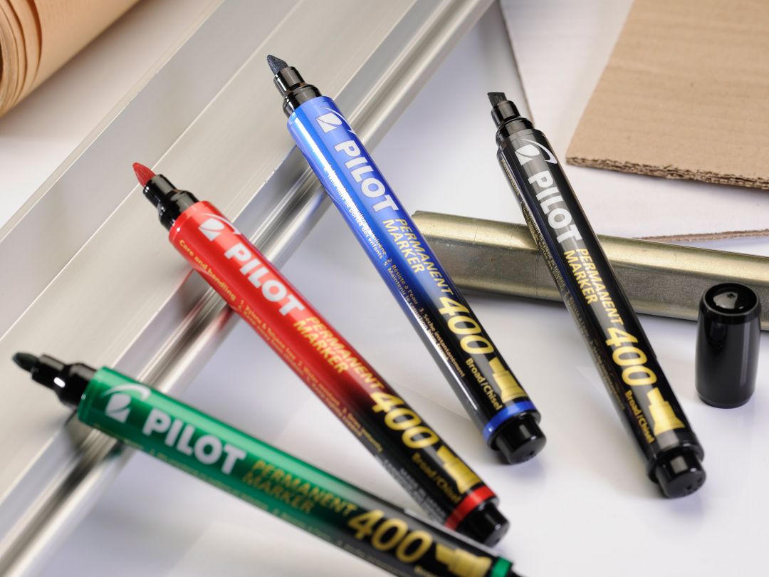Marker Permanent Albastru Varf Tesit 4mm P400 Pilot