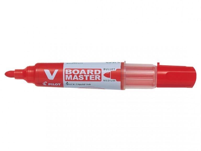 Marker Whiteboard Rosu 6mm Varf Rotund Vboard Pilot