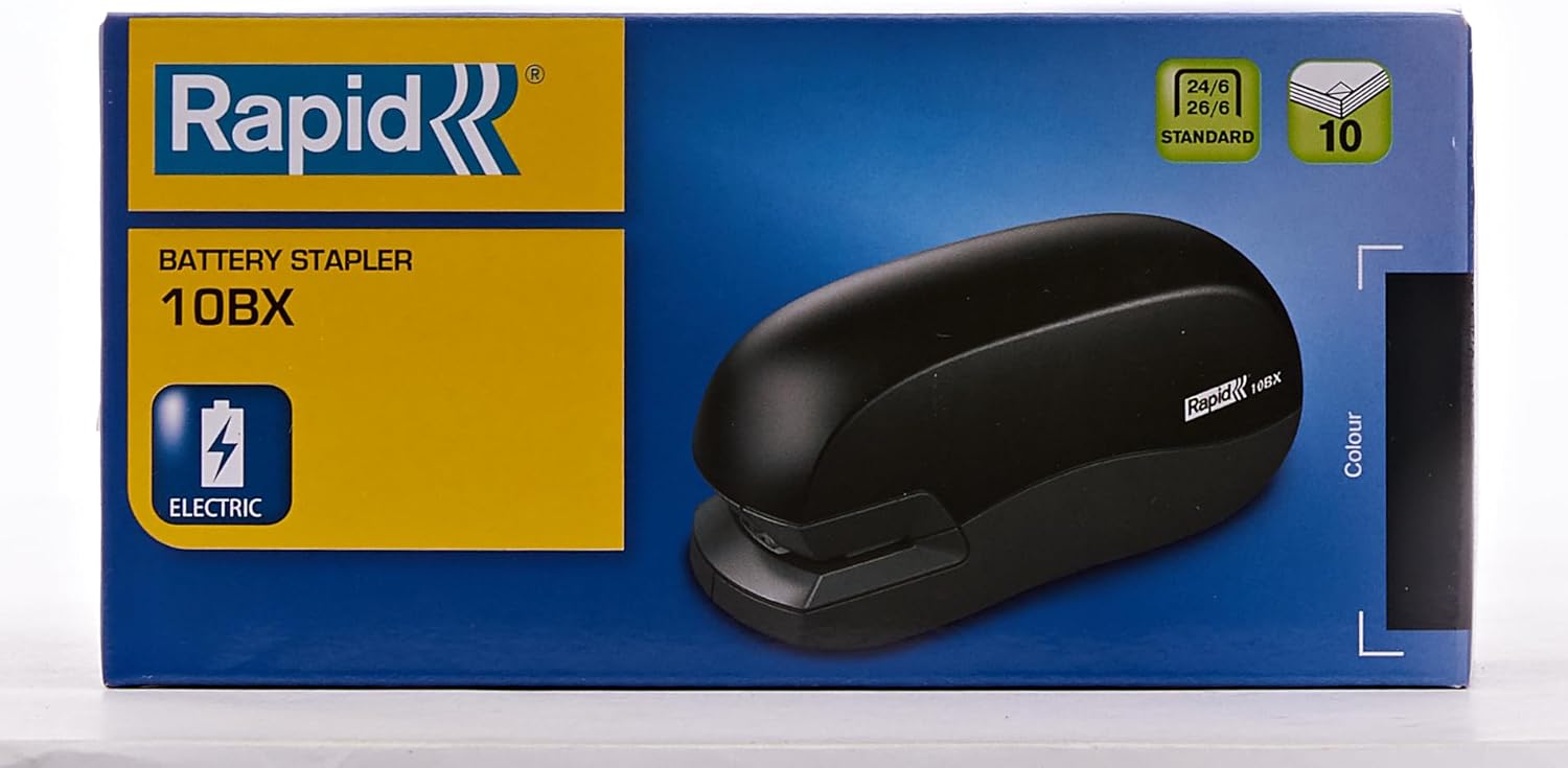Capsator Electric 10 Coli 24/6 26/6 Fixativ 10Bx Negru Rapid