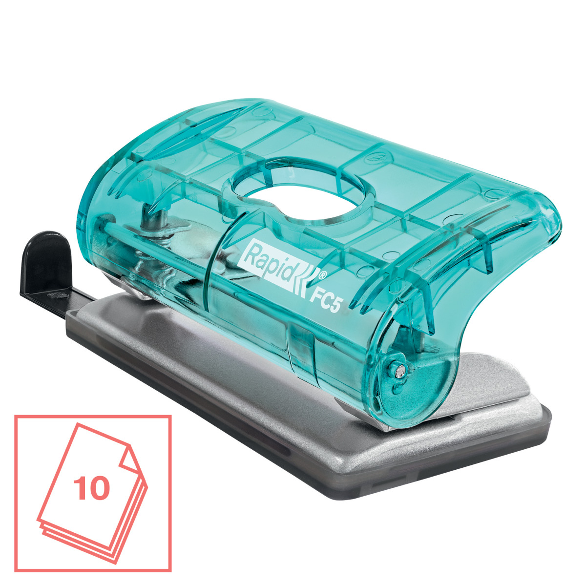 Perforator 10 Coli Model Fc5 Colour Ice Albastru Rapid