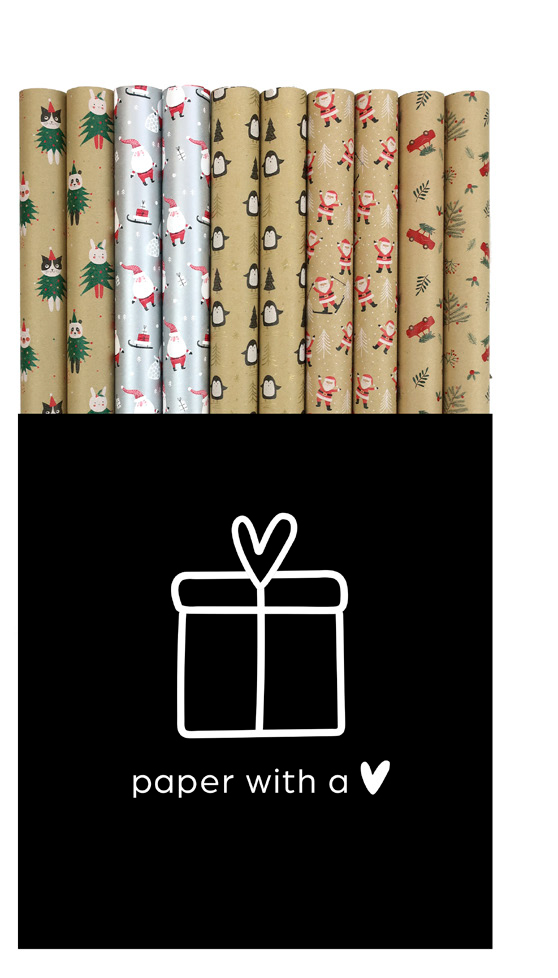 Hartie Ambalaj Rola 70cm X 2M Santas Wonderland Rotolux