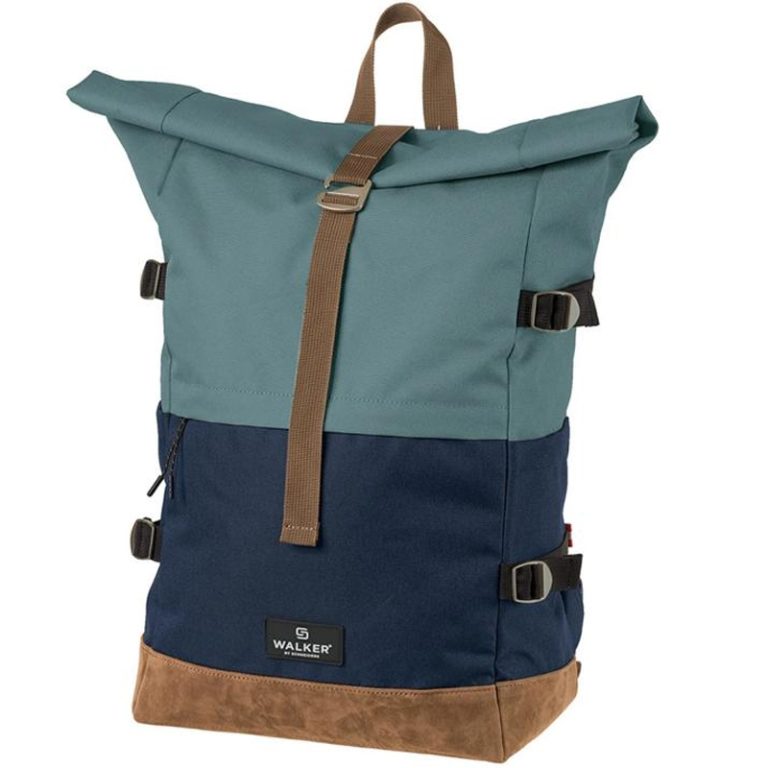 Rucsac Rollup Bicolor Gri Petrol-Bleumarin Walker