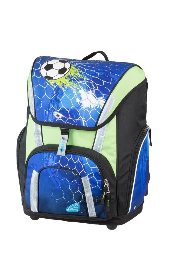Ghiozdan Fotbal Smart Albastru+Etui, Sac Sport,Cut.Pt Carti Schn
