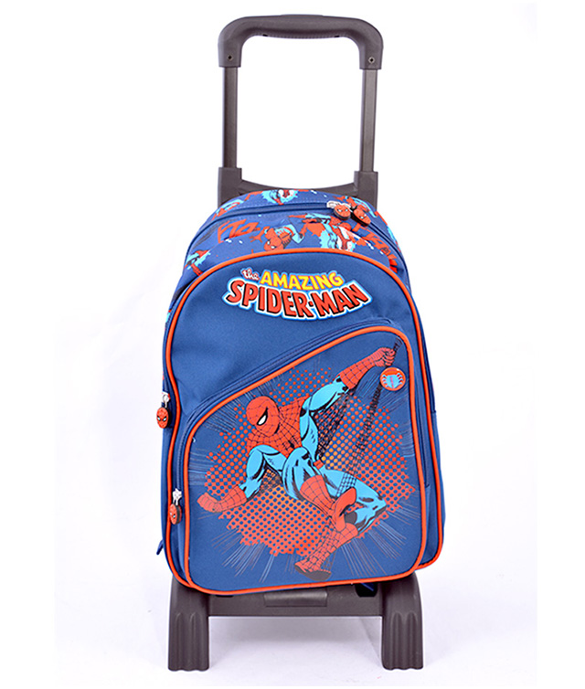 Ghiozdan Troller Clasele I-Iv Spiderman Comics Albastru Inchis Pigna