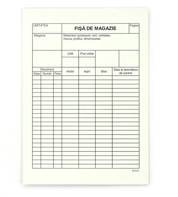 Fisa Magazie A5
