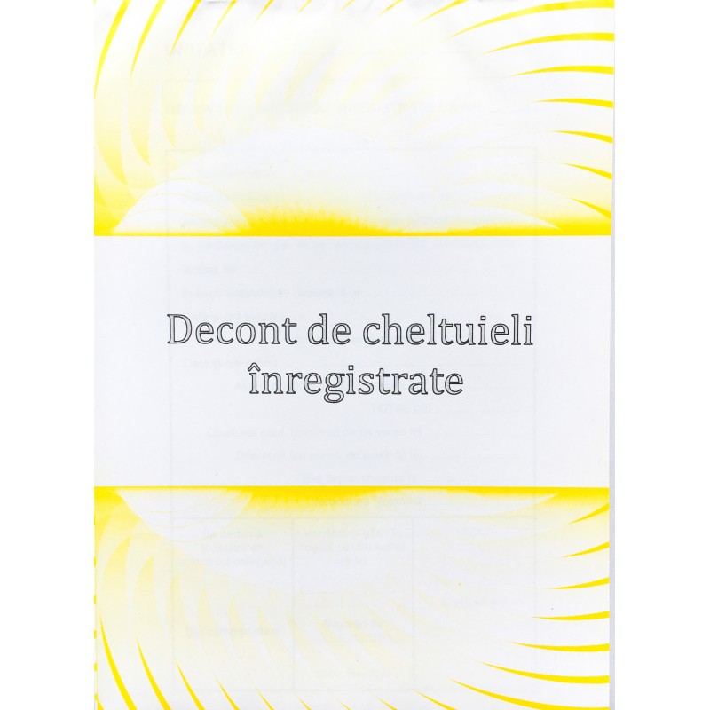 Decont De Cheltuieli Inregistrate A5