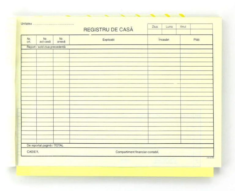 Registru Casa Model Nou Autocopiativ
