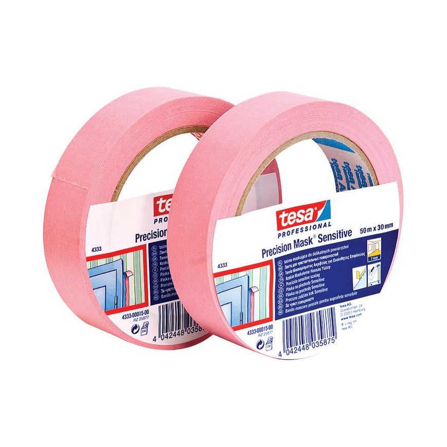 Banda Adeziva Mascare Precizie Roz Deschis 50M*30mm Tesa