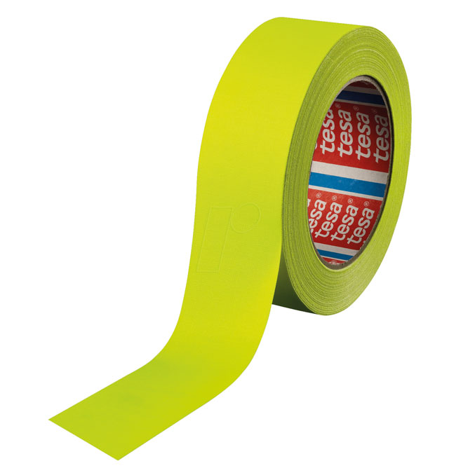 Banda Adeziva Textila Galben Neon 25M*25mm Tesa