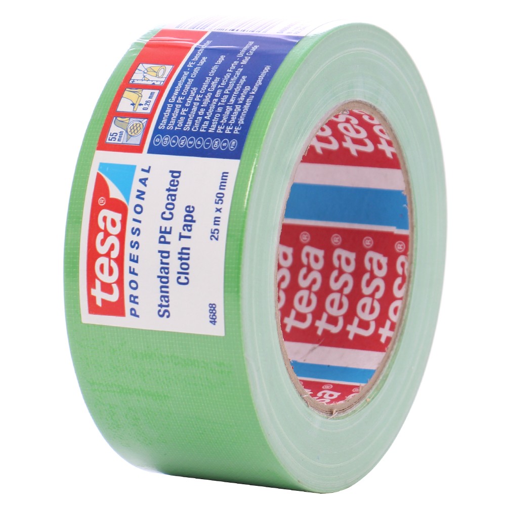 Banda Adeziva Textila Verde 25M*50mm Tesa