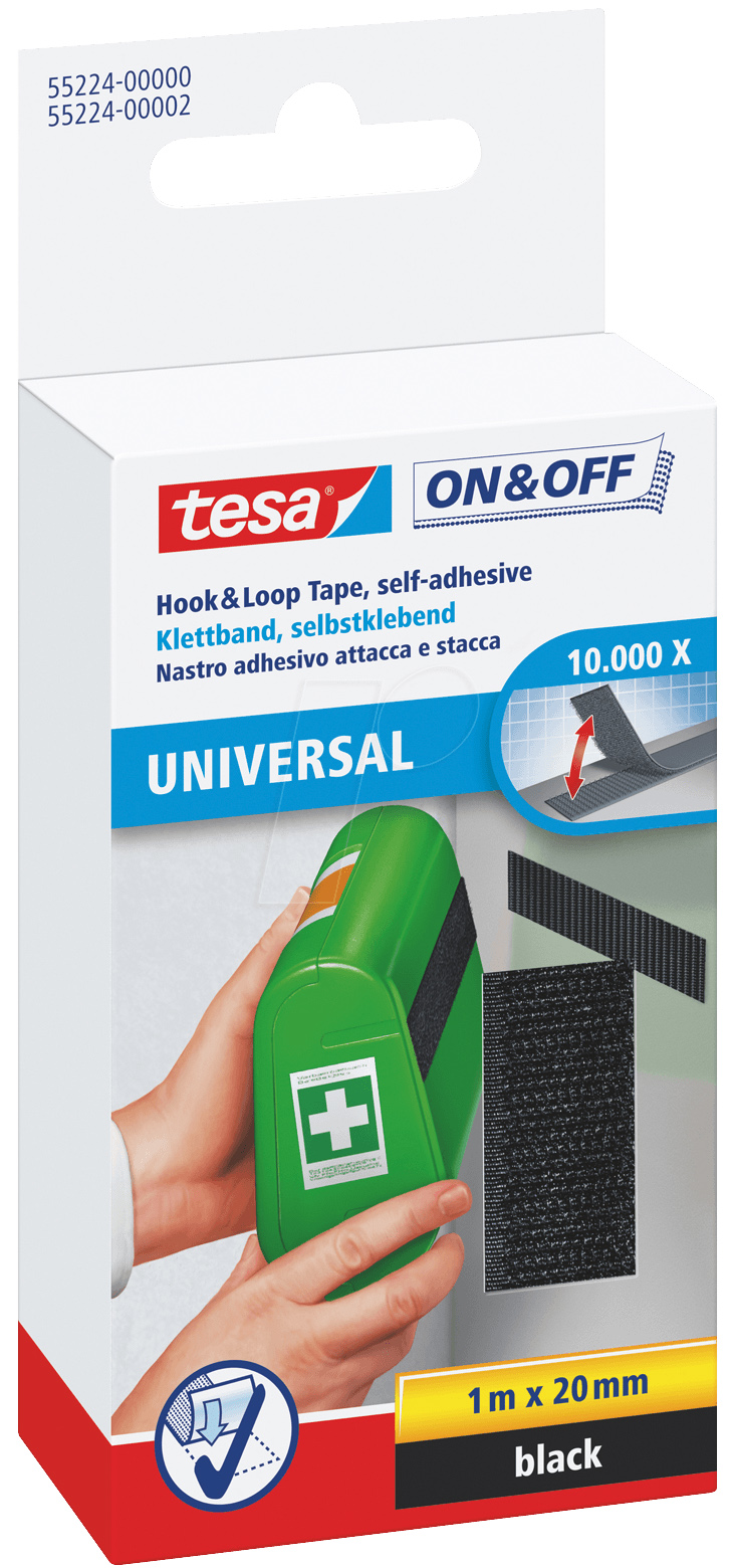 Banda Adeziva Cu Arici Neagra 1M*20mm Tesa