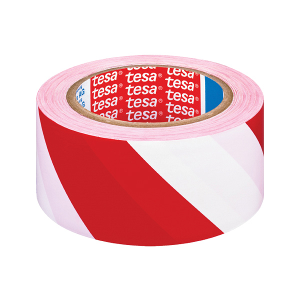Banda Adeziva Marcare Rosu/Alb 33M 50mm Tesa