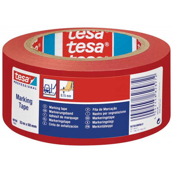 Banda Adeziva Marcare Rosie 33M 50mm Tesa