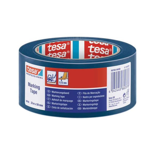 Banda Adeziva Marcare Albastra 33M 50mm Tesa