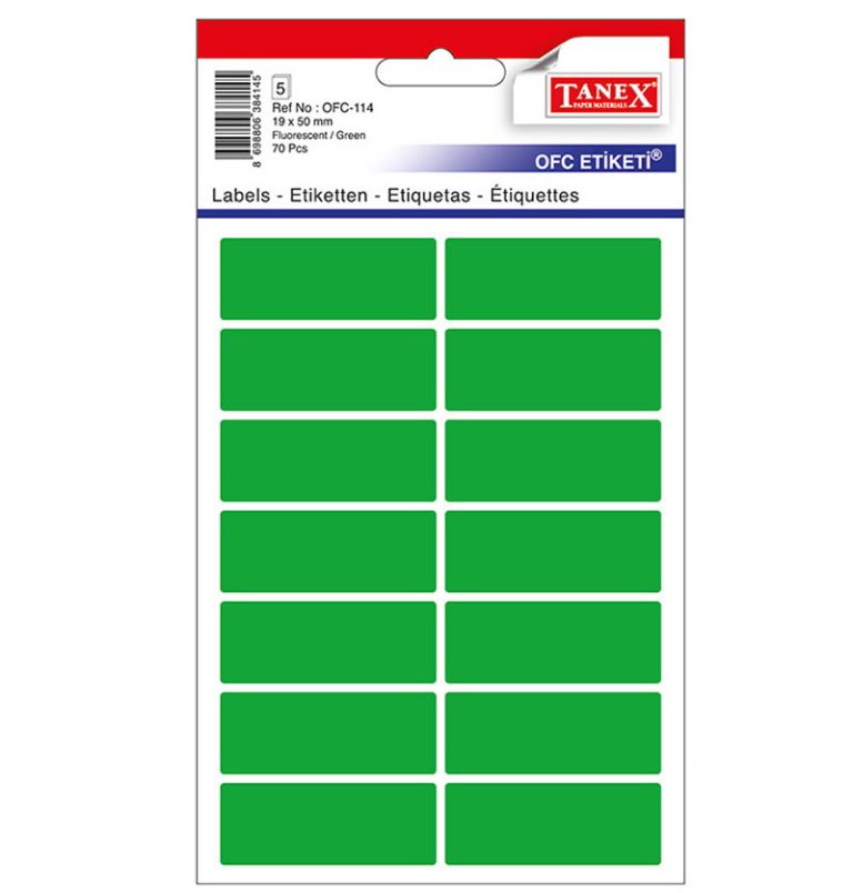 Etichete 19*50mm Colturi Rotunde Verzi 70/Set Tanex