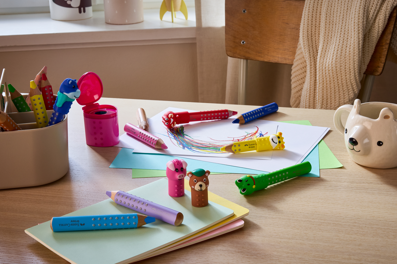 Set 3 Capace Pentru Creioane Grippy Model 2 Faber-Castell