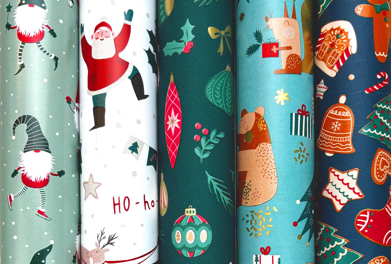 Hartie Ambalaj Rola 70cm X 2m Christmas Party Rotolux
