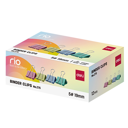 Clips Hartie 19mm Color 12 Buc/Cut Deli