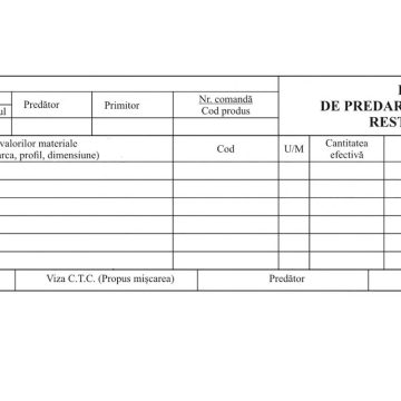Bon Predare Transfer Restituire Autocopiativ