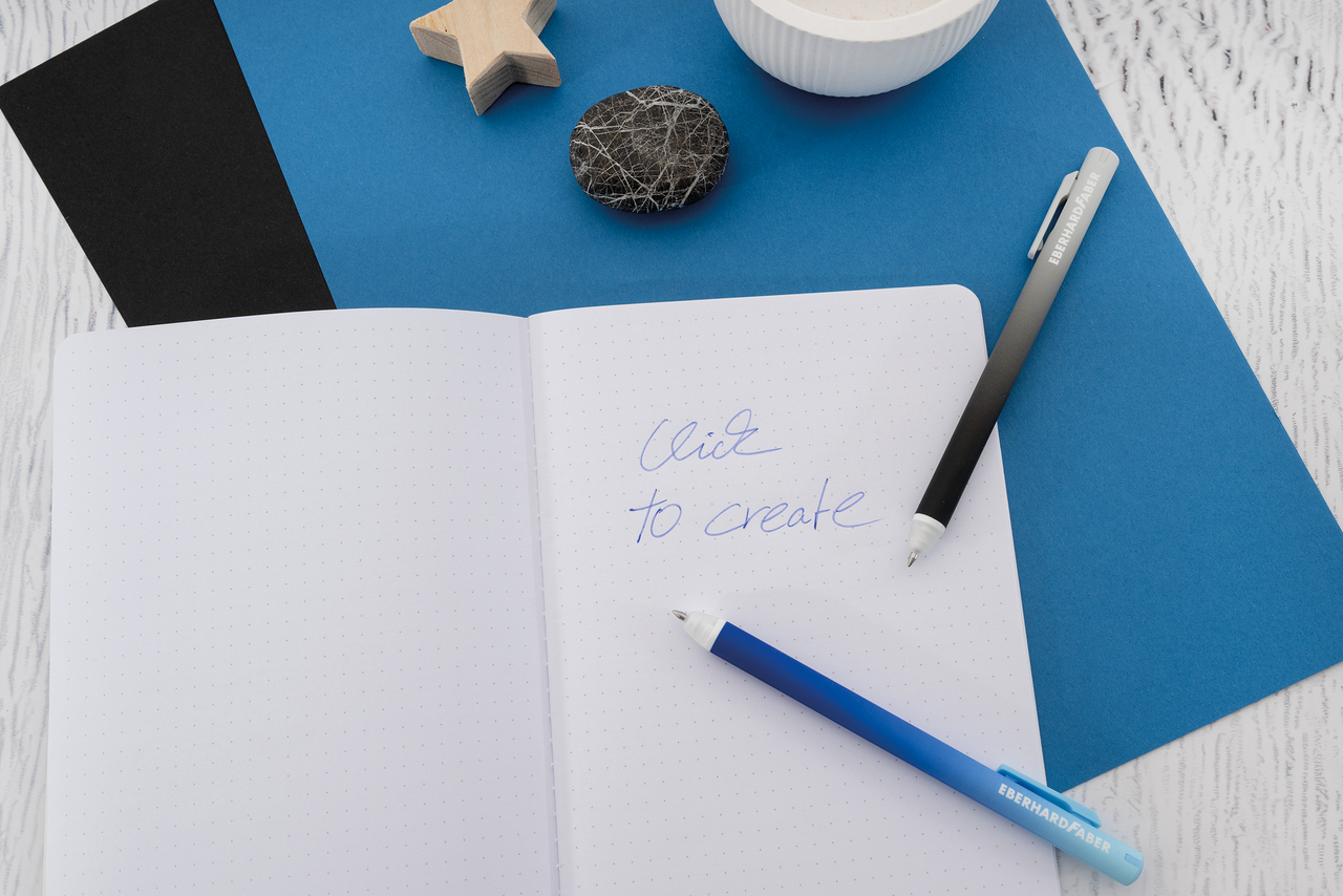 Roller 0.7 Mm Albastru Erase-It Click Gri-Negru Eberhard Faber