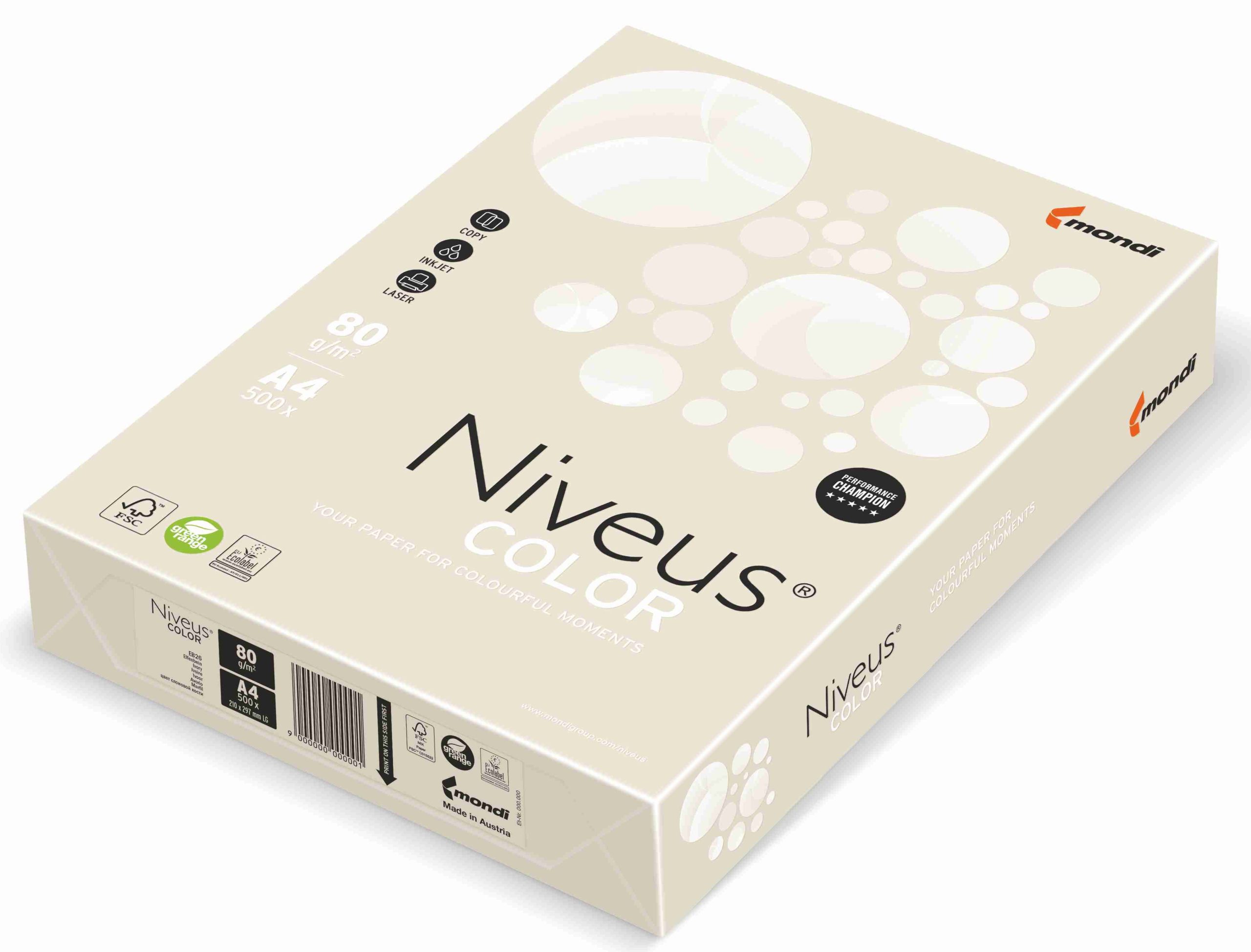 Carton Copiator A4 Crem Ivory Pal 160g 250/Top Eb26 Niveus