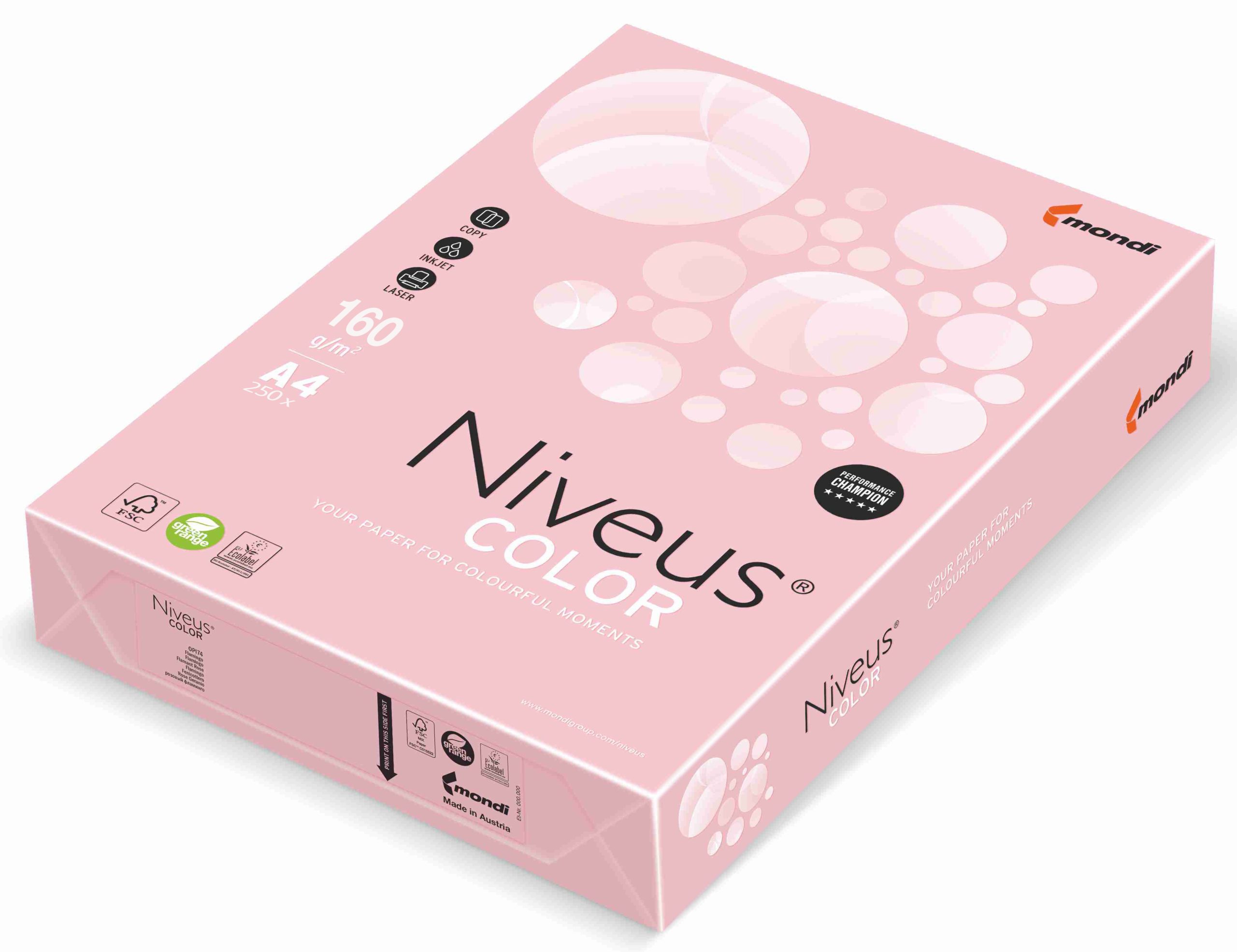 Carton Copiator A4 Roz Flamingo Pal 160g 250/Top Opi74 Niveus