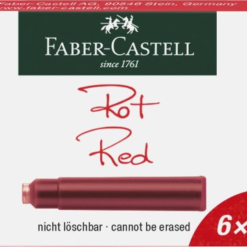 Cartuse Cerneala Mici Rosii 6 Buc/Cutie Faber-Castell