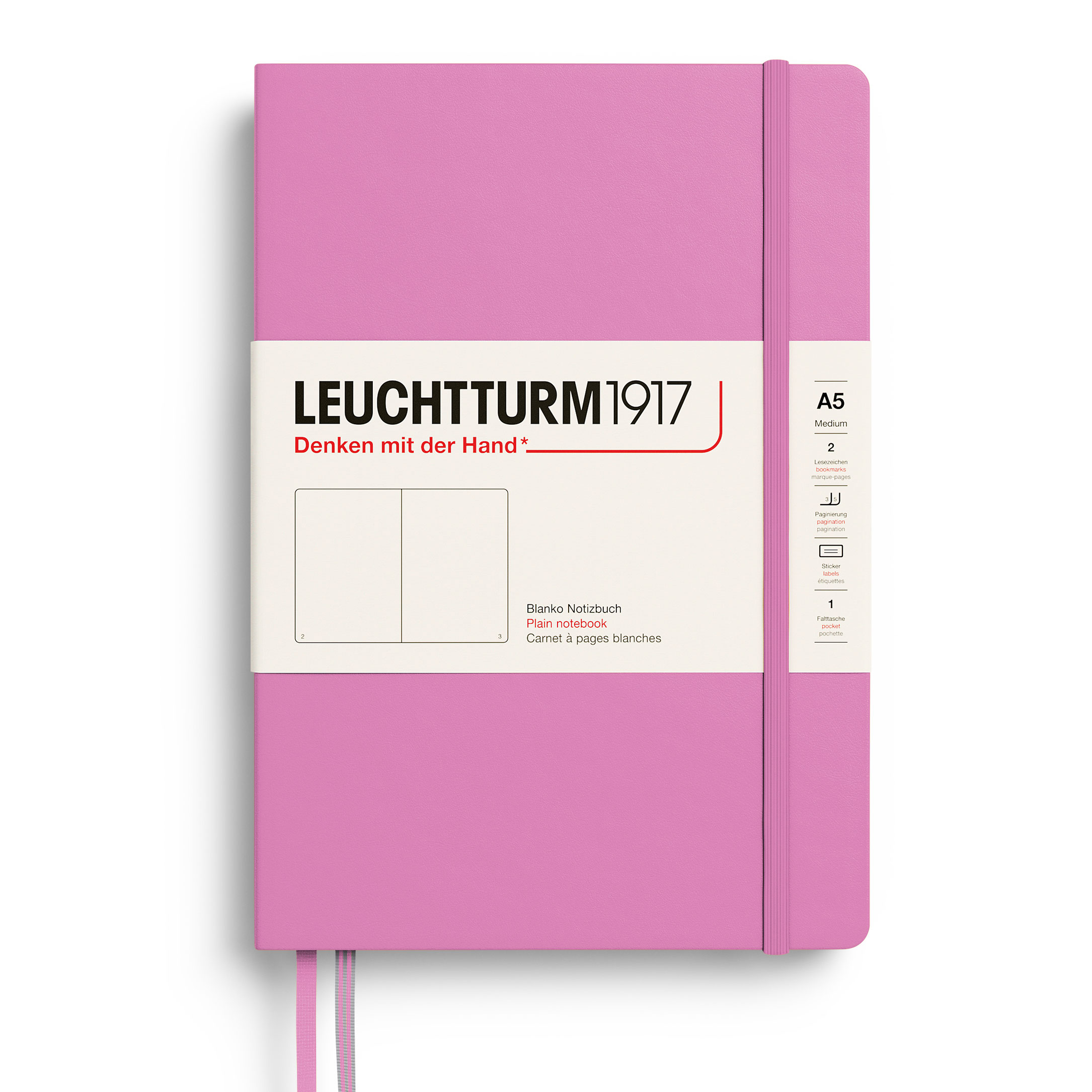 Caiet A5 Velin Coperta Rigida Roz Bubblegum Leuchtturm