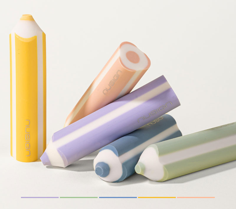 Radiere Triunghiulare Pencil Shape Set 5 Bucati Nusign Deli
