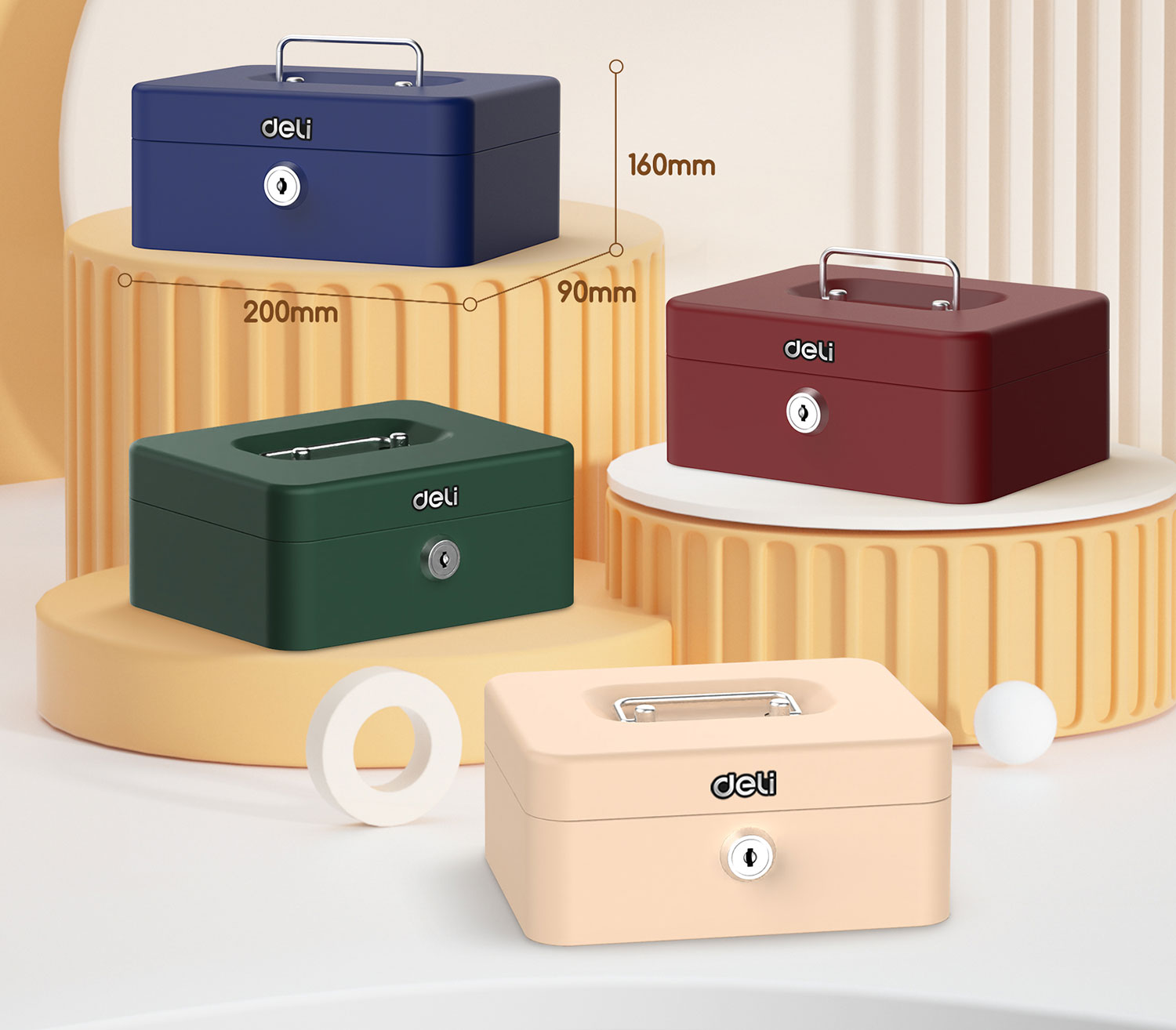 Cutie Valori Metal 9*20*16 Cm Verde Deli