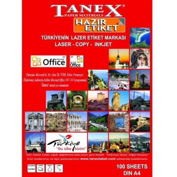 Etichete 14/A4 105*42.69mm Colturi Drepte 100/Top Tanex