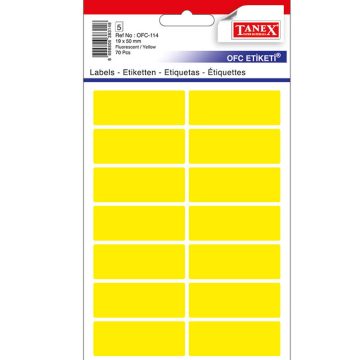Etichete 19*50mm Colturi Rotunde Galbene 70/Set Tanex
